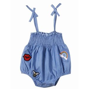 Summer Patches Suspender Bottom Shorts